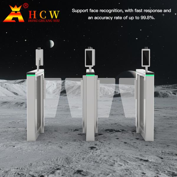Bidirectional Pass Access Control Face Recognition Turnstile Gate Half Height