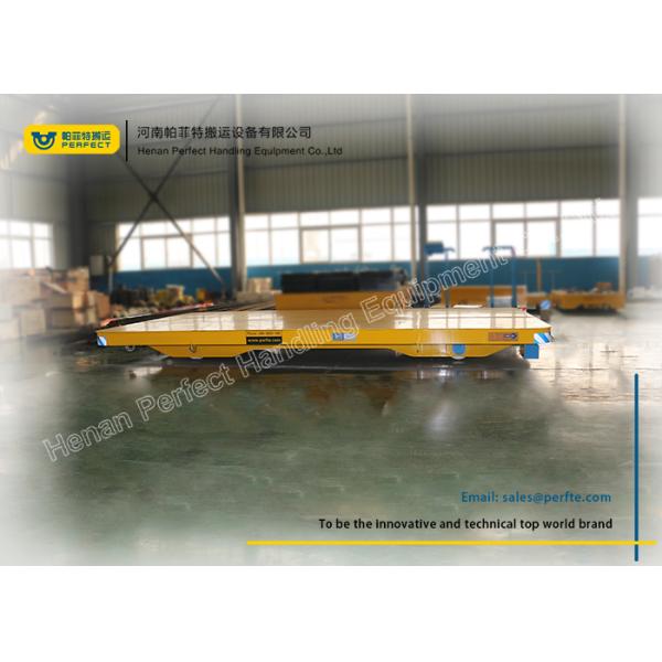 30 Ton Yellow Electric Trailer Trolley / Rail Transfer Cart Storage Battery