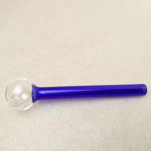 Premium Round Shape Glass Oil Burner Pipe Smoking Accessories Eco Friendly