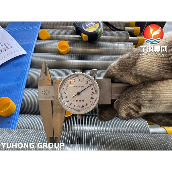 Tubo de acero inoxidable EN10217-7 1.4301 con aletas de aluminio para tubos con aletas extruidas para HVAC&R