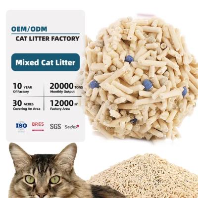 Customized Cat Litter Tofu Mix Bentonite Premium Cat Litter Sand Dust Free
