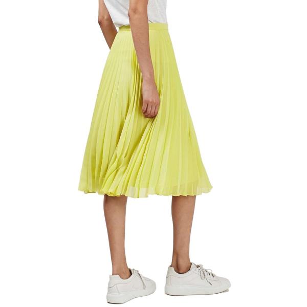 женщин одежды миди юбки юбка длиной шифоновая плиссированная макси