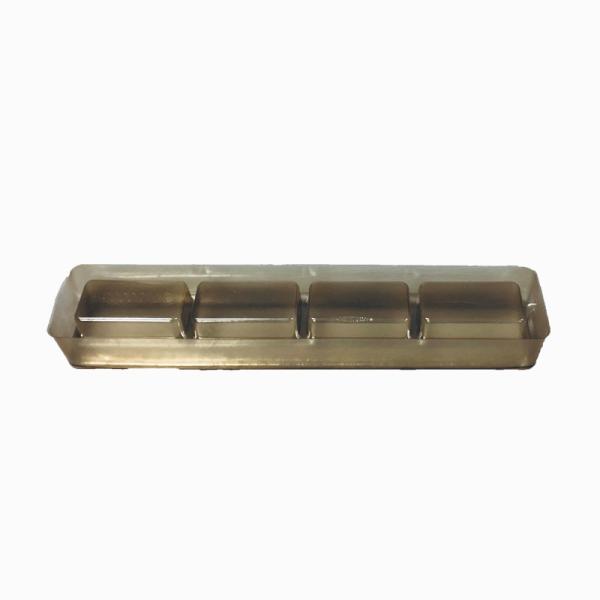 Custom 4-Compartment Gold PET Plastic Tray for Bakery Packaging