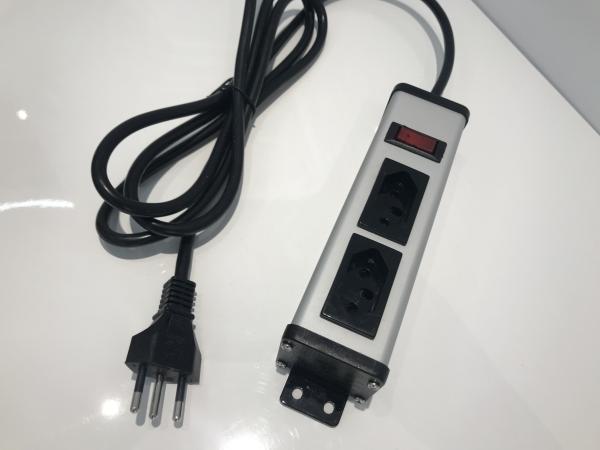 2 Way Brazil Multi Socket Extension Cord With Switch