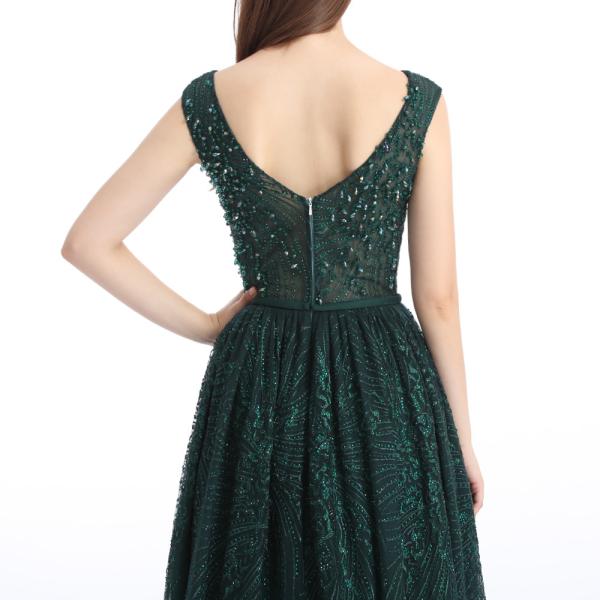 Elegant V Neck Applique Beautiful Prom Dresses Soft And Romantic For Wedding