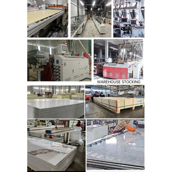 Modern Interior Decoration Integrated Wall Panel WPC Carbon Crystal and Metal Wood Veneer Board for Household Commercial Use