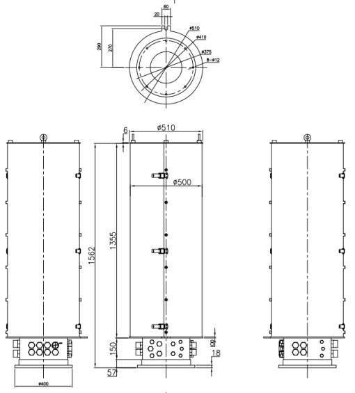 56 Circuits High current 400A Slip Ring for High voltage Tower Crane