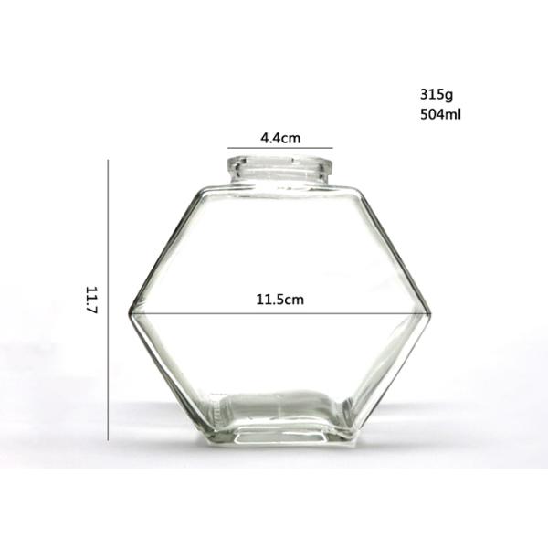 Опарникы меда шестиугольника пустые 240ml 380ml стеклянные с дружелюбным ковша эко-
