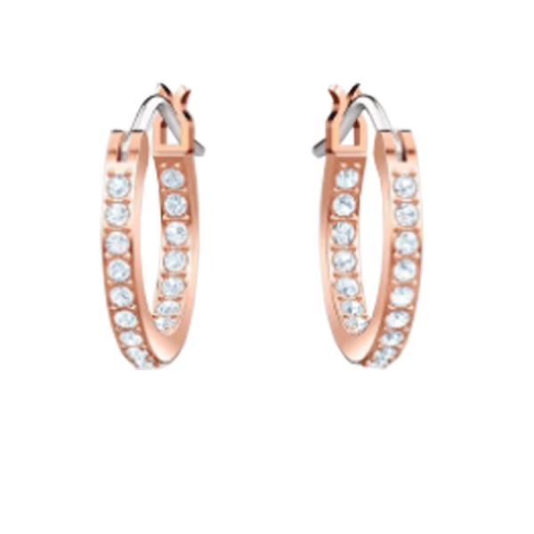 Elegant Earrings Blue White Cz 925 Sterling Silver Dangle Hoop Earrings For Women