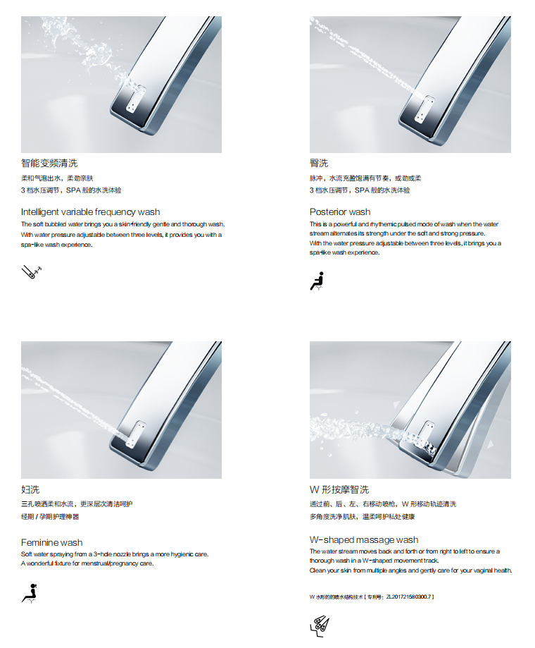 ARROW Modern Smart Toilet with One Piece Design Siphonic Flushing and Self-cleaning Glaze
