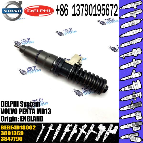 High Quality 4 pin Diesel Fuel Injector 3801369 Common Rail Injector BEBE4D18002 For VOL Truck PENTA MD13