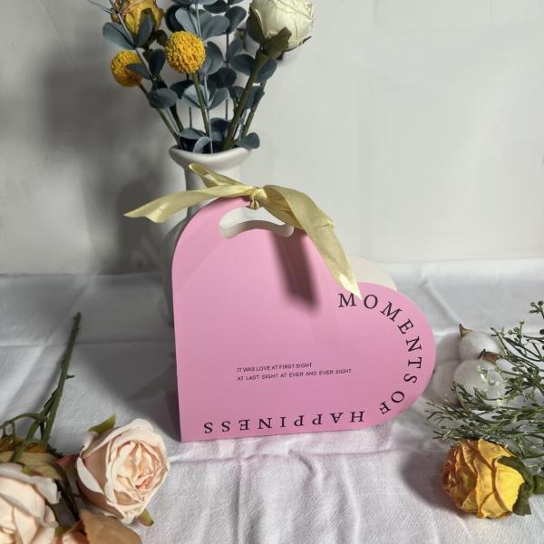Romantic Heart Gift Box with Love Poem and Velvet Ribbon
