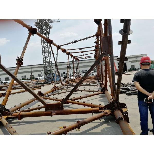 Tubular High Voltage Transmission Line Tower , Steel Electric Cable Tower