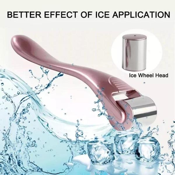 Mini micro-aiguille en acier inoxydable Derma pour le visage, instrument de massage portatif, rouleau de glace congelée