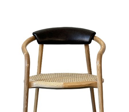 Cane Seat Curved Wood Dining Armchair CYC-067