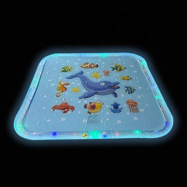 LC Upgraded Shinning Outdoor Sprinkler Pad Unisex Flash Splash Pad With LED Light