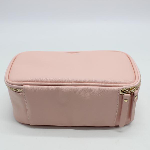 Pink Jewellery Organiser Box 24cm 9cm 13cm Nylon Travel Cosmetic Case Organizer