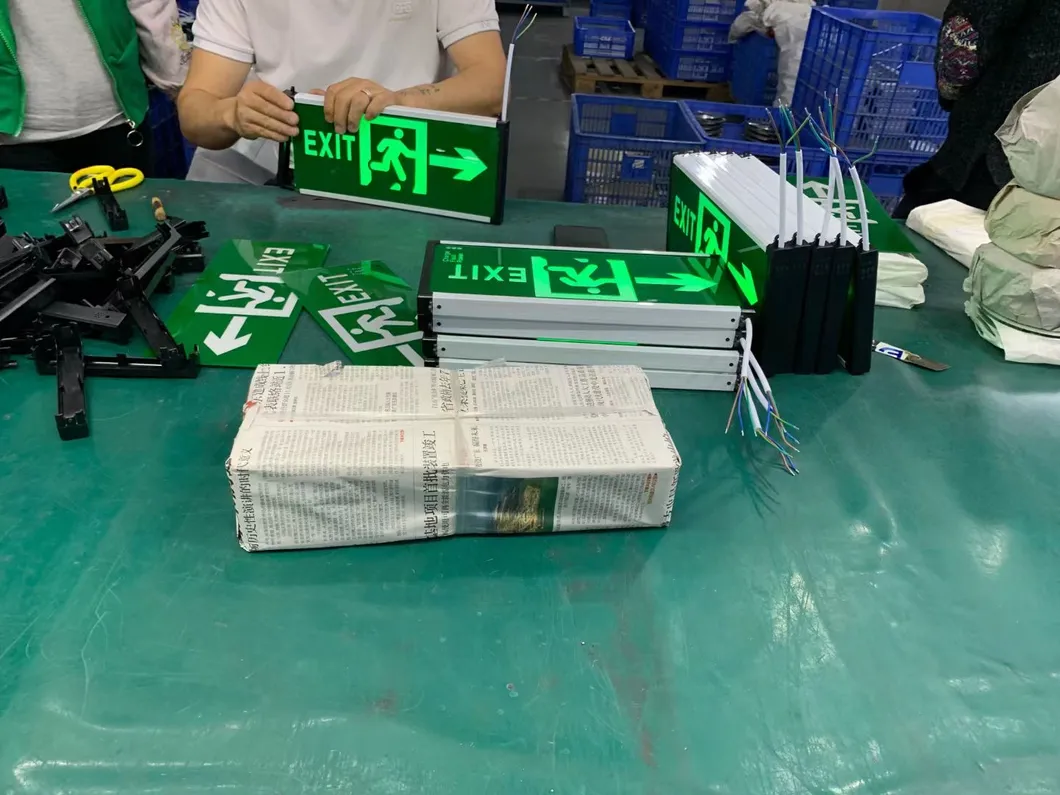 Luz de emergencia antipánico LED para salida de emergencia IP66 para hotel, verde, centro comercial, estación de tren, escuela, supermercado