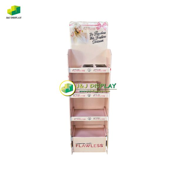 Personal Care Skincare Cardboard Display Units In Pharmacy Floor Display Stand