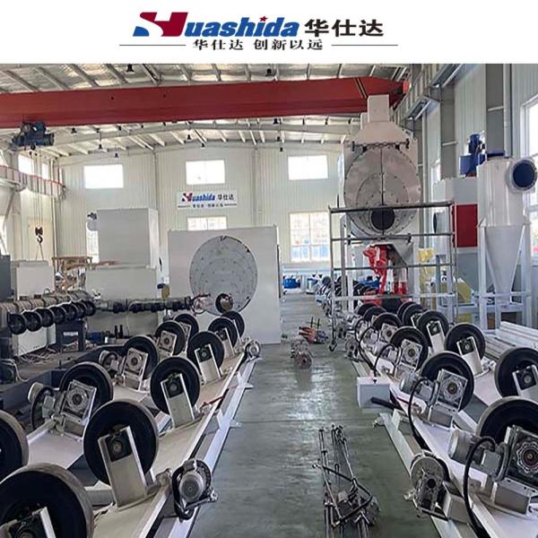 Shot Blasting Machine SA2.5 for 3LPE FBE Steel Pipe External Internal Anticorrosion Coating 
