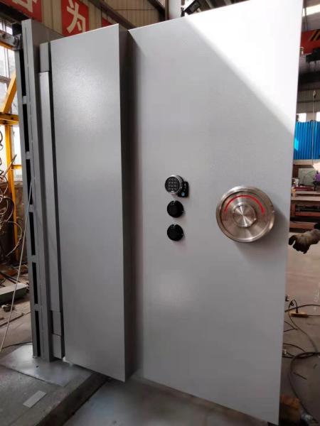 Single Leaf Width 1000mm Depth 300mm Steel Vault Door For Bank