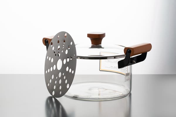 2.2L Clear Borosilicate Glass Kitchen Wares Cooking Pot Heat Resistant Hand Blown