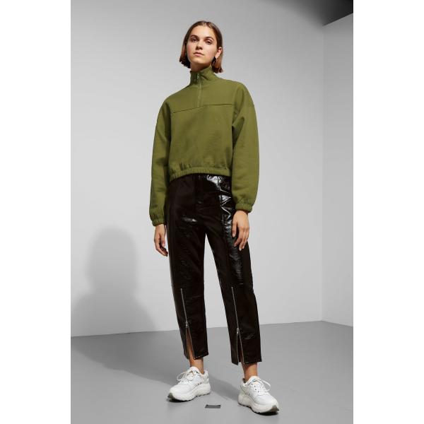 New Fashion Fall Clothing Turtle Neck Zipper Sweatshirt Women