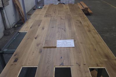 Duty Free 3 layers Oak Flooring to EU, Smoked, Handscraped, Natural Oil, Click