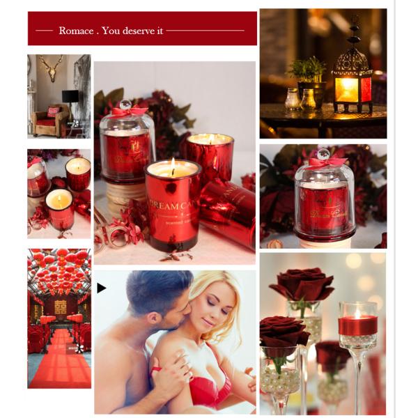 Luxury Wedding Scented Candle Glass Candle With Metal Lid