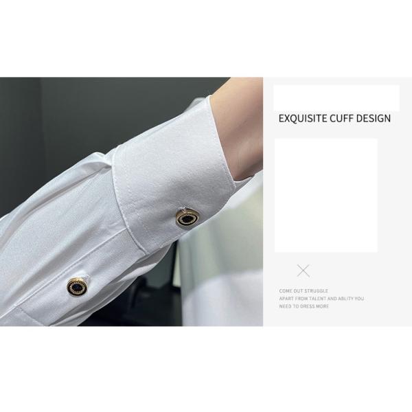 Long-Sleeved Custom Formal Shirt For Men Printed Polyester Cotton Slim Fit Casual Shirt
