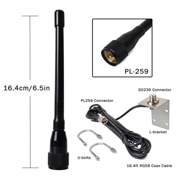 Stubby VHF Marine Antenna Aerial 156-163Mhz Walkie-talkie Antennas for Boat Pontoon Sailboat Yacht Marine Radios