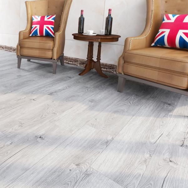 Moderno diseño 6.5mm SPC Vinyl de piso de color marrón de suelo impermeable