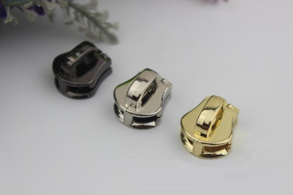 Multi-function metal zinc alloy light gold bag hardware 10# slider for zipper