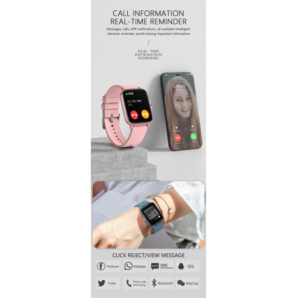 Квадратный дозор кровяного давления Ip68 тарифа сердца Ecg спорта RoHS CE шкалы умный