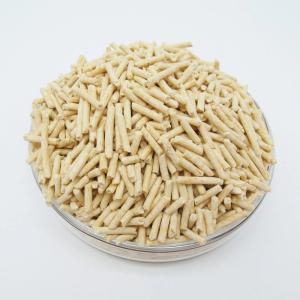 Litière pour chat en tofu de maïs 1,5 mm-3,0 mm, sans poussière, jetable dans