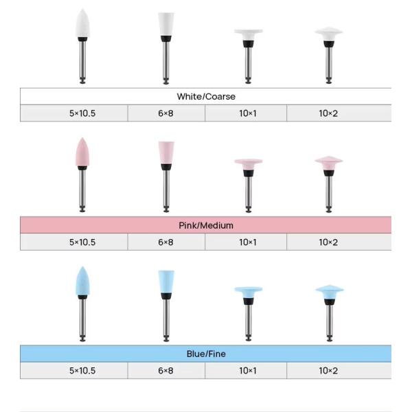 Кремниевая стоматологическая полировка главы шлифовки стоматологическая лаборатория белый камень полировки