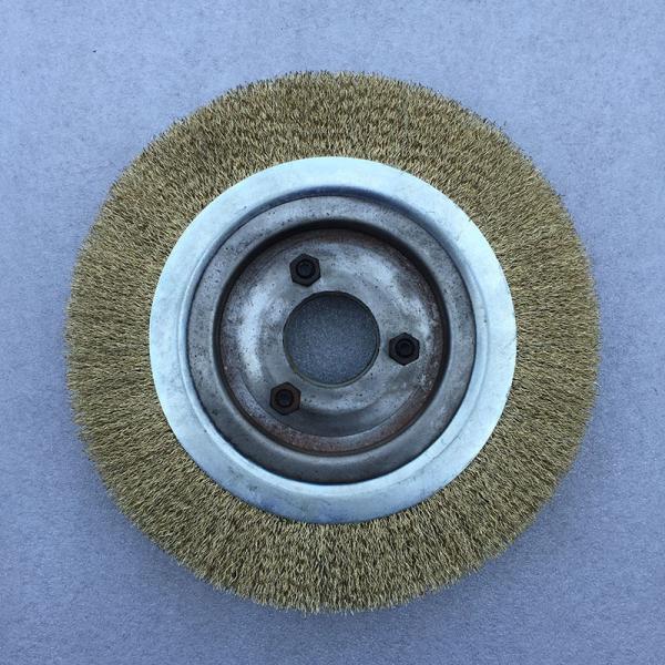 250 * 60 * 45mm Irregular Steel Wire Wheel Cover Plate , Thickness 20mm , Polishing Wheel With 3 Holes