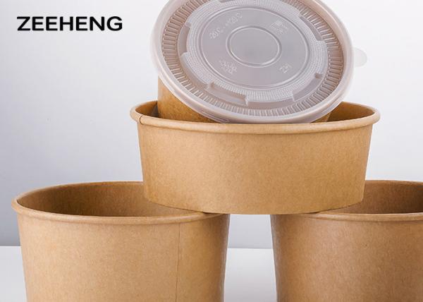 Eco Friendly Food Grade Brown Paper Bowl Kitchenware Fast Food Packaging
