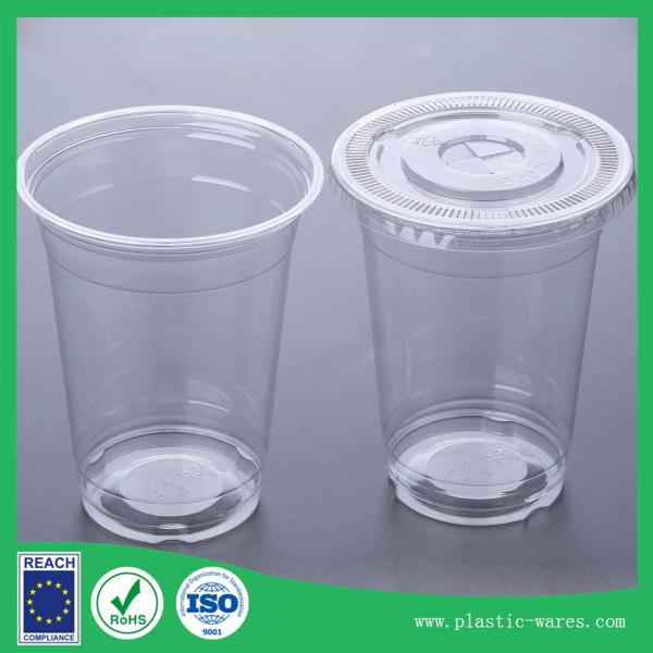 PET Plastic clean disposable drinking cup 420 ml for hotel or restaurant using