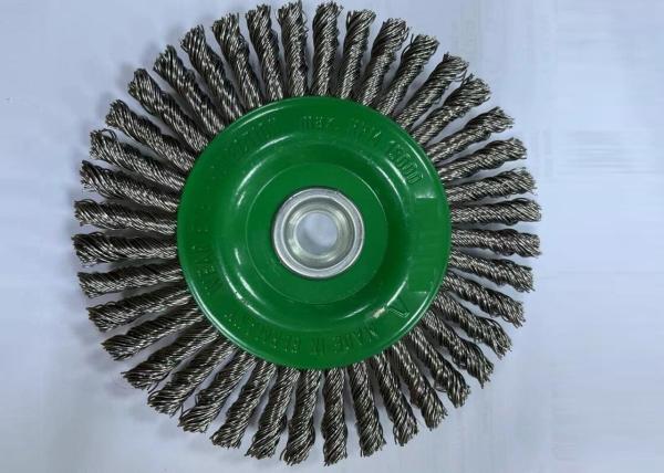 125mm OD Stringer Bead Knotted Wire Wheel Brush for Weld Preparation and Cleaning