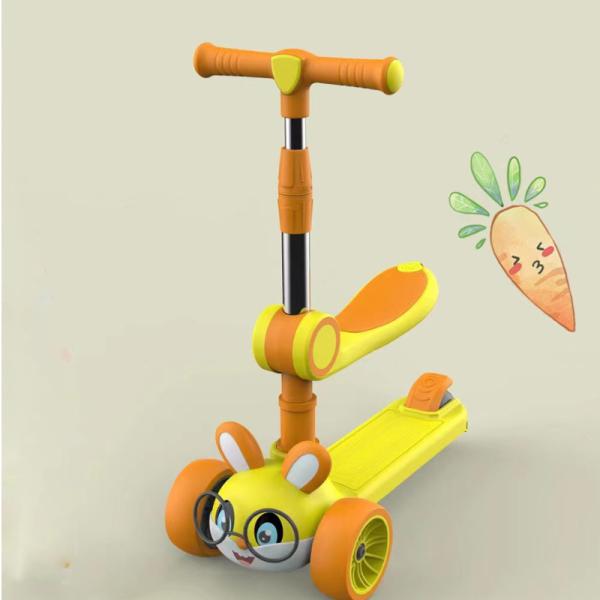 Scooter de 3 rodas para crianças de 3 a 8 anos de idade