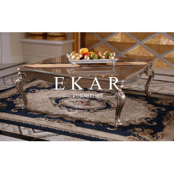 Antique French Design Solid Wood Vintage Square Luxury Coffee Table LS-A312J