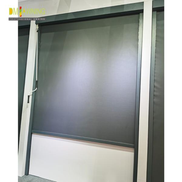Aluminum Vertical Outdoor Sunscreen Roller Shades Room Zipper Track Shades