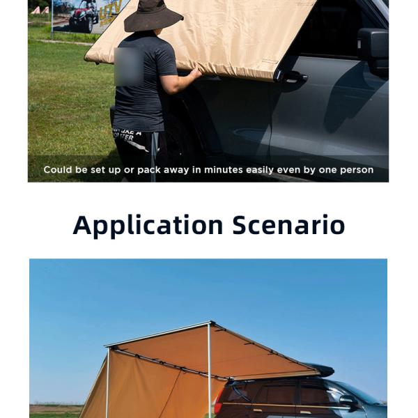 3000mm Waterproof Car Awning Canopy with LED Light 11kg