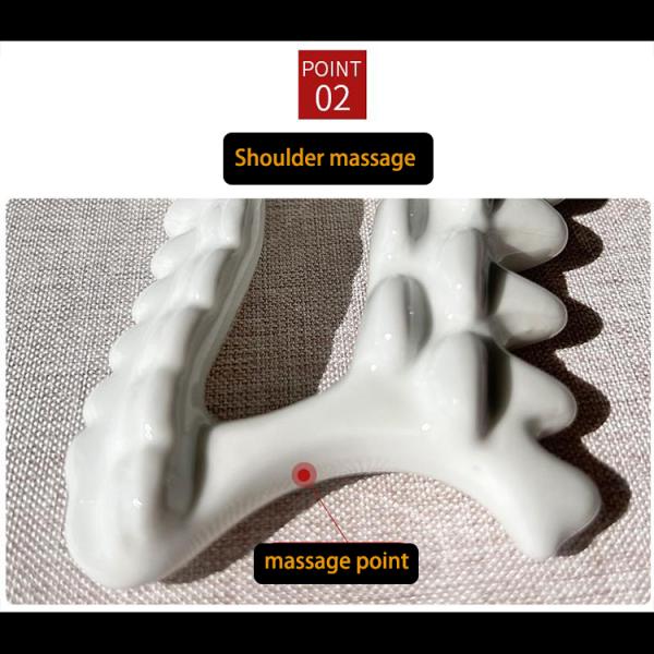 Ceramic Gua Sha Facial Massage Tool with Natural Moist Heat/Cold Therapy in Korea