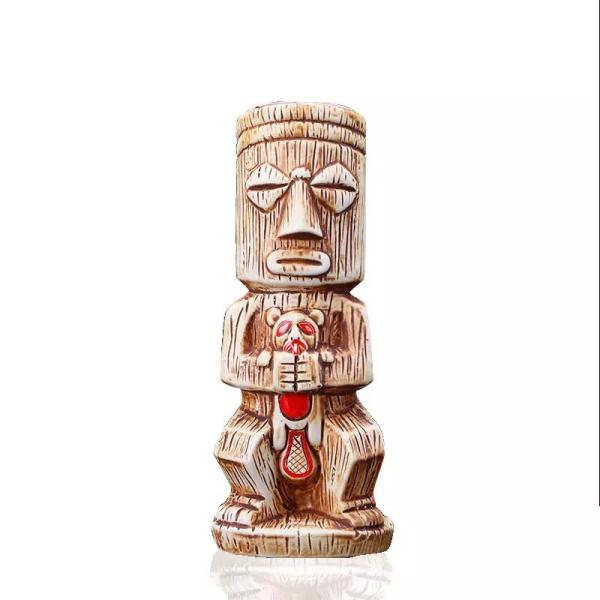 Creative Ceramic Tiki Mugs Hawaiian Cocktail Mug  Porcelain Beer Wine Mug Drinkware