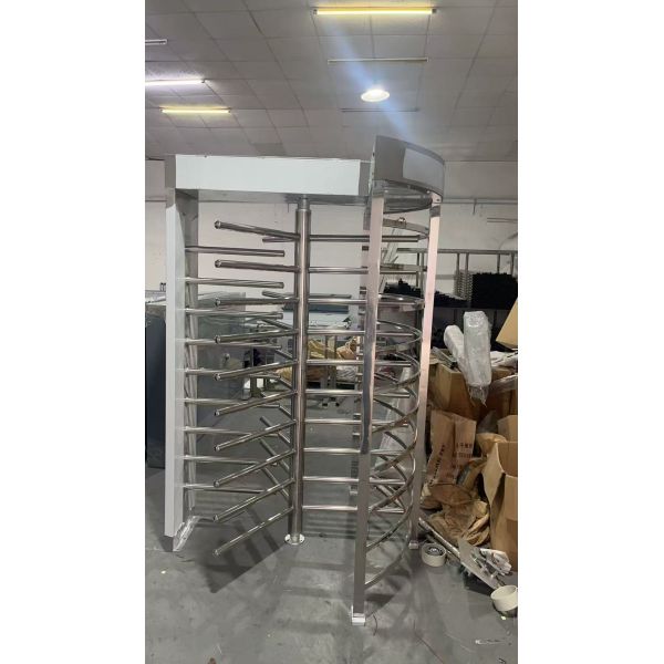 IP55 Full Height Turnstiles Commercial High Security Turnstile With RFID / QR Code Reader