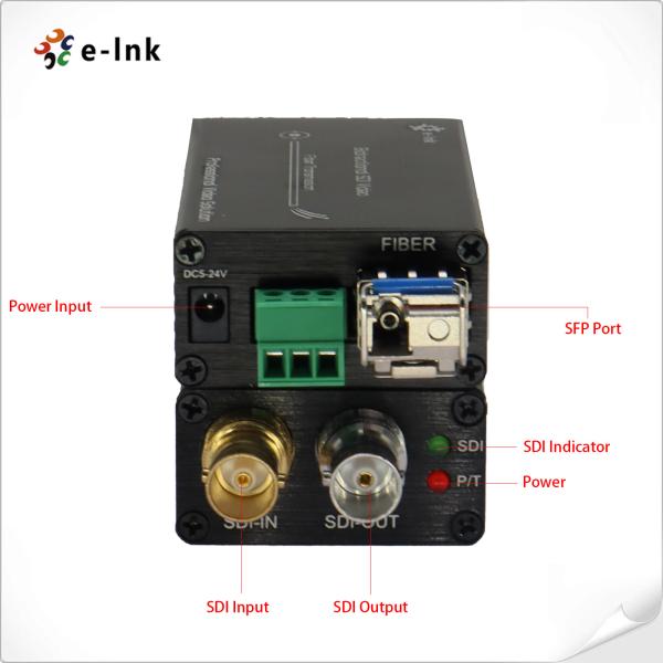 Двунаправленный 3G SDI Fiber Converter Single Mode 20km LC Fiber Connector