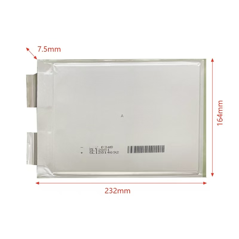 3.7V P34 34Ah 3C~5C Discharge Ternary Polymer Pouch Lithium Battery for E-bike and Tricycle Power Storage