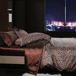 Full Size 4 Pcs 19mm Nordic Pure Mulberry Silk Bedding Set Customized